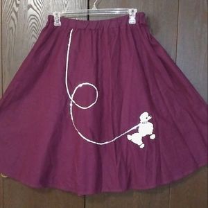 Maroon Poodle Skirt